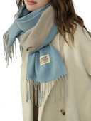 2024 új női dupla kasmír sál nagy kendő téli meleg puha tömör divat márka Bandana Lady Pashmina bojt takaró sálak