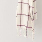 Eșarfe în carouri 100% viscoză, pentru femei, bărbați, cașmir, eșarfă lungă cu ciucuri 190*32, culoare albă, eșarfă pentru bărbat de afaceri 2024