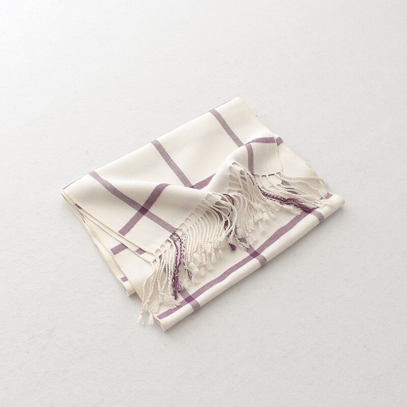 Eșarfe în carouri 100% viscoză, pentru femei, bărbați, cașmir, eșarfă lungă cu ciucuri 190*32, culoare albă, eșarfă pentru bărbat de afaceri 2024