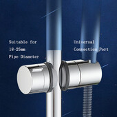 Vonios kambario aksesuarai Universalūs 18–25 mm ABS plastikiniai dušo čiuožyklos strypo laikiklis Reguliuojamas spaustuko laikiklio laikiklio laikiklio keitimas