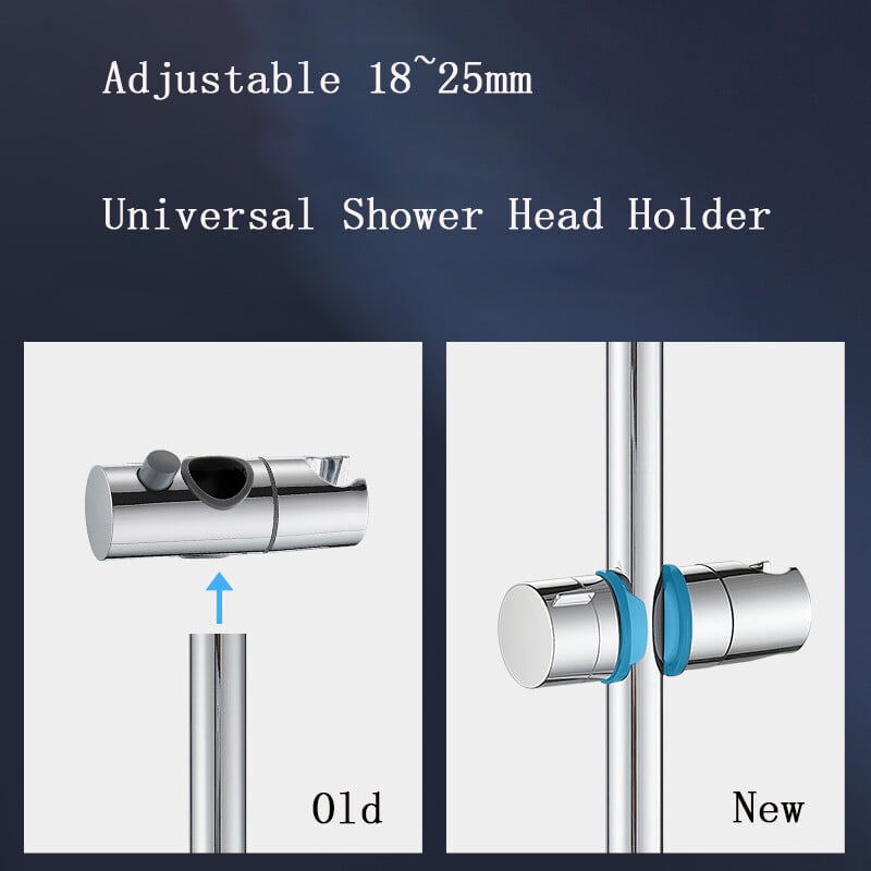 Vonios kambario aksesuarai Universalūs 18–25 mm ABS plastikiniai dušo čiuožyklos strypo laikiklis Reguliuojamas spaustuko laikiklio laikiklio laikiklio keitimas