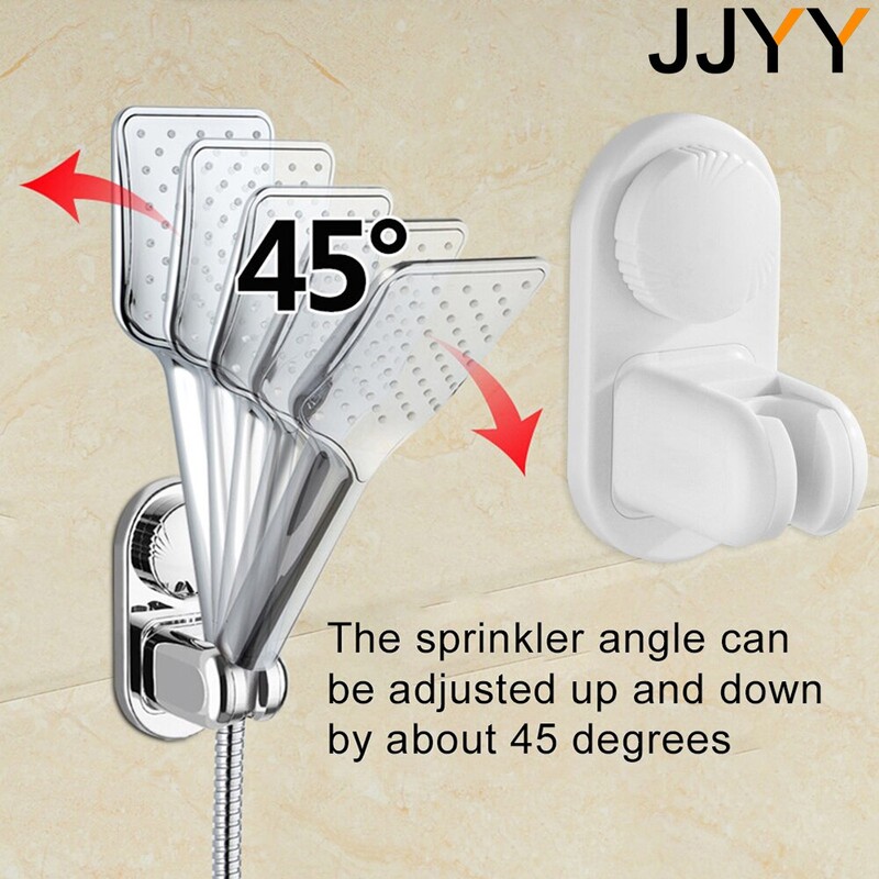 Állítható zuhanytartó falra szerelhető univerzális tapadókorongok zuhanyfejhez ABS 360°-ban forgatható fürdőszobai konzol 5 módos rögzítőtalp