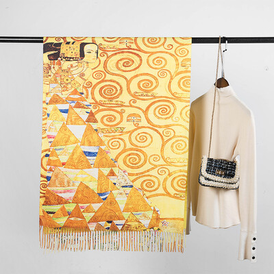 Téli Kasmír Sál Van Gogh Olajfestmény Napraforgó Váza Bojt Pashmina Takaró Kendők Pakolások Lady 2022 Divattervezés Foulard