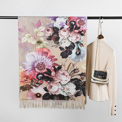 Téli Kasmír Sál Van Gogh Olajfestmény Napraforgó Váza Bojt Pashmina Takaró Kendők Pakolások Lady 2022 Divattervezés Foulard