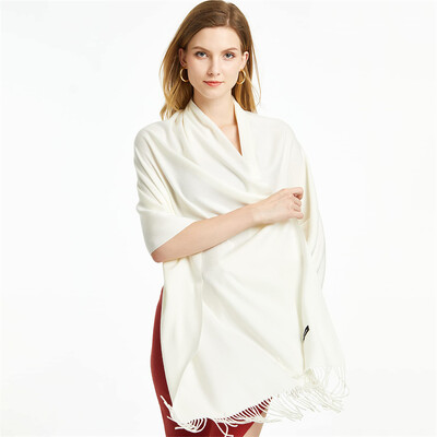 2024. Zimski šal za žene Dugi topli šalovi od kašmira Hidžab Jednobojni ženski omot Ženski pašmina bandana šalovi za glavu Echarpe