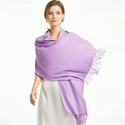 2024. Zimski šal za žene Dugi topli šalovi od kašmira Hidžab Jednobojni ženski omot Ženski pašmina bandana šalovi za glavu Echarpe