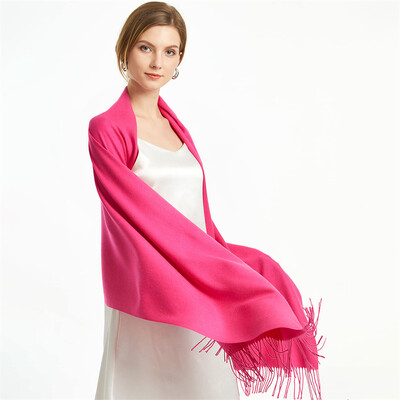 2024. Zimski šal za žene Dugi topli šalovi od kašmira Hidžab Jednobojni ženski omot Ženski pašmina bandana šalovi za glavu Echarpe