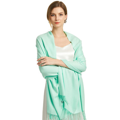 2024. Zimski šal za žene Dugi topli šalovi od kašmira Hidžab Jednobojni ženski omot Ženski pašmina bandana šalovi za glavu Echarpe