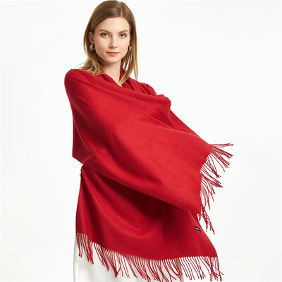 2024. Zimski šal za žene Dugi topli šalovi od kašmira Hidžab Jednobojni ženski omot Ženski pašmina bandana šalovi za glavu Echarpe