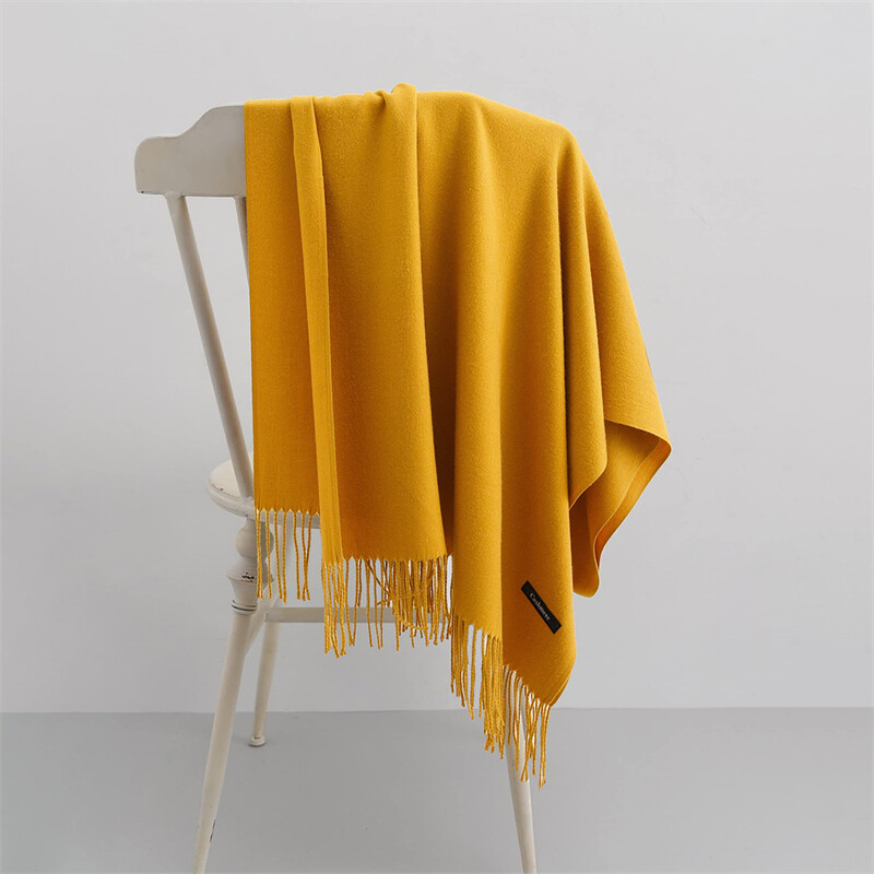 2024. Zimski šal za žene Dugi topli šalovi od kašmira Hidžab Jednobojni ženski omot Ženski pašmina bandana šalovi za glavu Echarpe