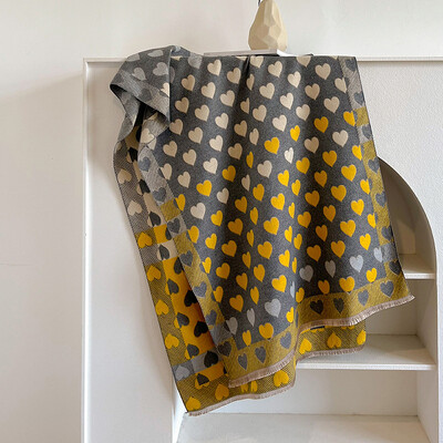 2024 őszi téli retro kasmír sál divat női sokoldalú pöttyös kétoldalas színben passzoló vastag meleg kendő