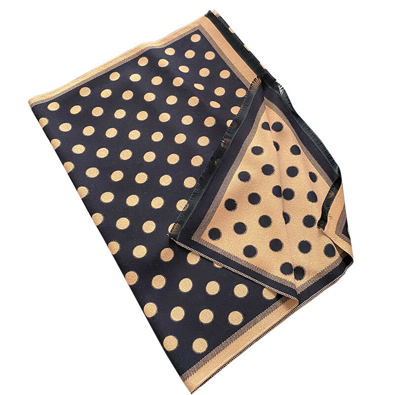 2024 őszi téli retro kasmír sál divat női sokoldalú pöttyös kétoldalas színben passzoló vastag meleg kendő