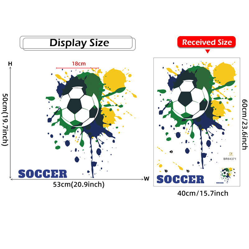 World Soccer Football Game Falimatrica nappali hálószobához otthoni dekorációs falmatricák gyerekszoba falfestményei tapéta dekoráció PVC