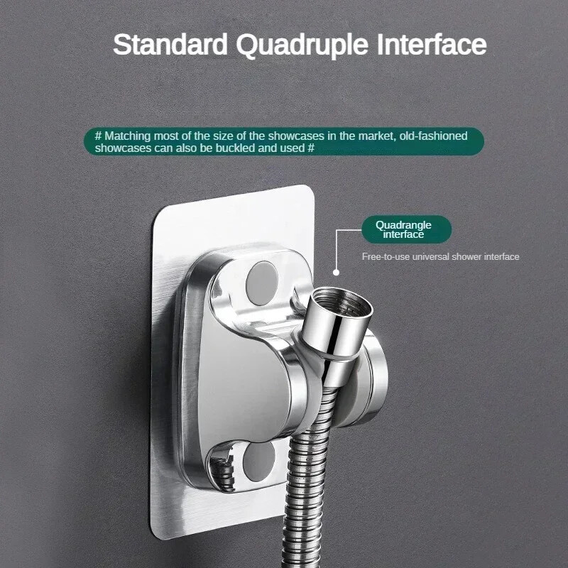 Zuhanytartó Tapadókorong tartó 360°-ban állítható zuhanyfej tartó Lemezelés zuhanysín fej fürdőszoba fali konzol