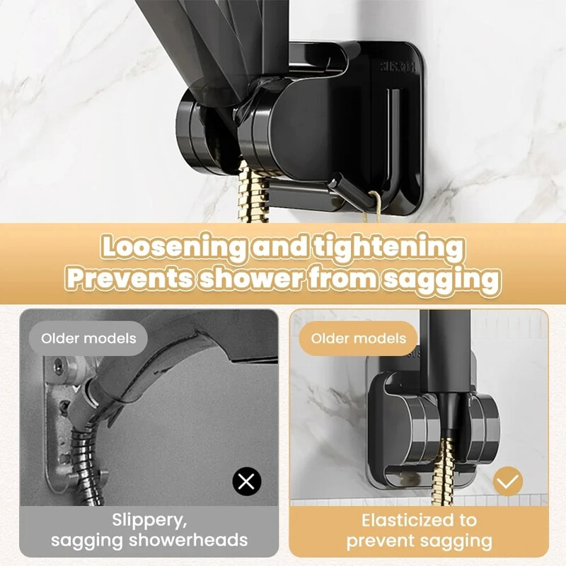 Suport de mână autoadeziv pentru cap de duș, fixator de suport pentru cap de duș reglabil pe perete cu cârlig Accesorii pentru baie