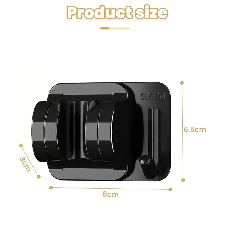 Suport de mână autoadeziv pentru cap de duș, fixator de suport pentru cap de duș reglabil pe perete cu cârlig Accesorii pentru baie