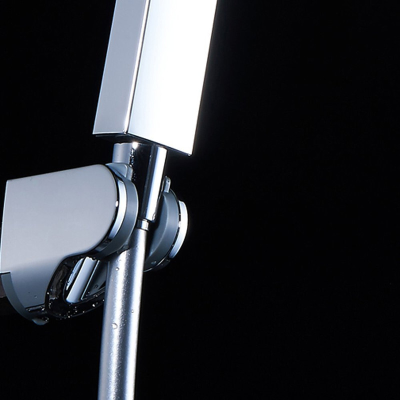 DONYUMMYJO 1vnt. Aukštos kokybės juodas/padengtas dušo galvutės laikiklio pagrindas fiksuota sėdynė, nešiojamasis antgalis, reguliuojamas tvirtinimas prie sienos