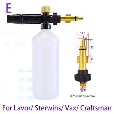 Perač pod pritiskom Podesivi top s pjenom Perač automobila Snježna pjena Koplje Visokotlačni sapun Pjenilica Generator pjene Auto Pjena Sredstvo za čišćenje Sprej