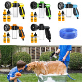 Hordozható autó hab lándzsa vízpisztoly nagynyomású 3 fokozatú fúvóka jet autómosó permetező tisztítóeszköz autó kerti mosószerszám