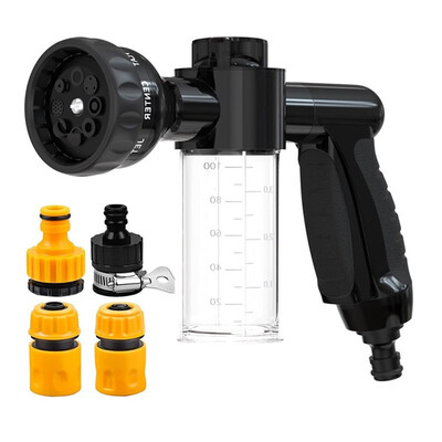 Hordozható autó hab lándzsa vízpisztoly nagynyomású 3 fokozatú fúvóka jet autómosó permetező tisztítóeszköz autó kerti mosószerszám