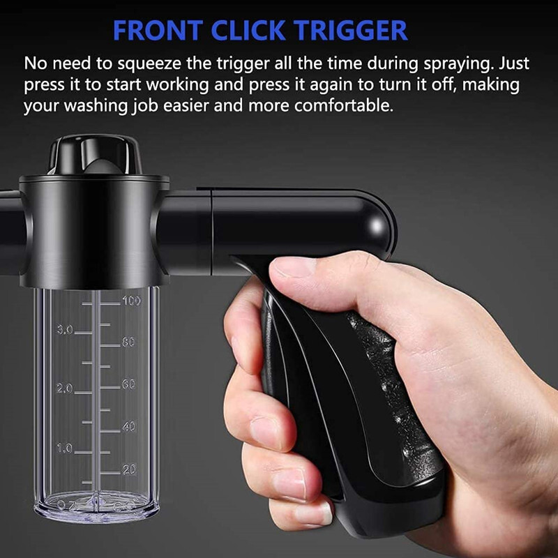 Hordozható autó hab lándzsa vízpisztoly nagynyomású 3 fokozatú fúvóka jet autómosó permetező tisztítóeszköz autó kerti mosószerszám