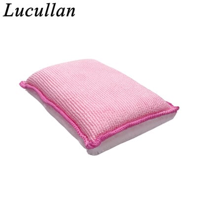 Lucullan Pink Scrub Ninja čistiaca špongia do interiéru (5”x3,5”), väčšia a hrubšia pre lepšie čistenie