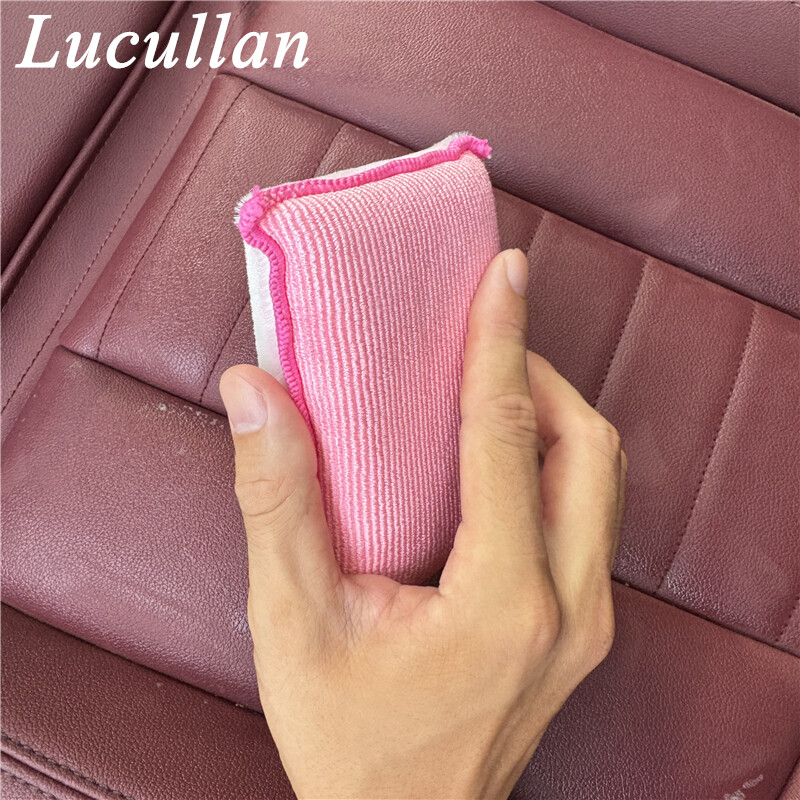 Lucullan Pink Scrub Ninja čistiaca špongia do interiéru (5”x3,5”), väčšia a hrubšia pre lepšie čistenie