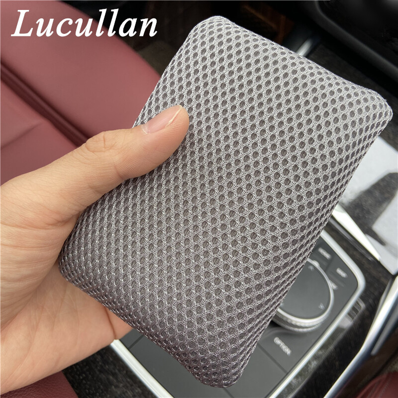 Lucullan 3 színű mikroszálas szivacs autómosáshoz Ultra puha hálós szivacsok a szennyezett üvegfesték tisztítására