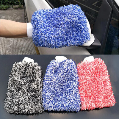 Car Maximum Mitt High Density Auto Wash Cloth Ultra Super Absorbancy Car Sponge Плюшена ръкавица Кърпа за почистване от микрофибър
