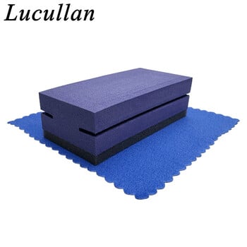 Lucullan Purple Ceramic Coating Applicator with Dark Blue Suede Clothes Perfect Kit for Car Ceramic Coating