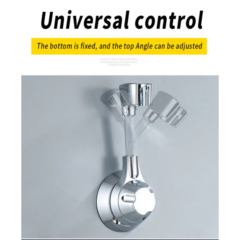 Βάση ντουζιέρας βεντούζας Lamgool Ρυθμιζόμενη βάση στήριξης κεφαλής ντους Βάση ακροφυσίου χωρίς διάτρηση Στήριγμα ντους με περιστροφή πολλαπλών γωνιών