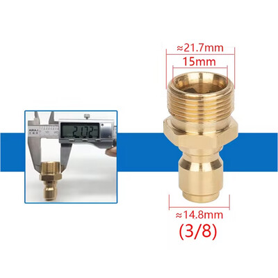Magasnyomású mosó gyorscsatlakozó készlet M22 14 mm-től 3/8-ig tömlő gyorscsatlakozó illesztési adapter a nagynyomású mosópisztoly tömlőszivattyúhoz 5000 PSI