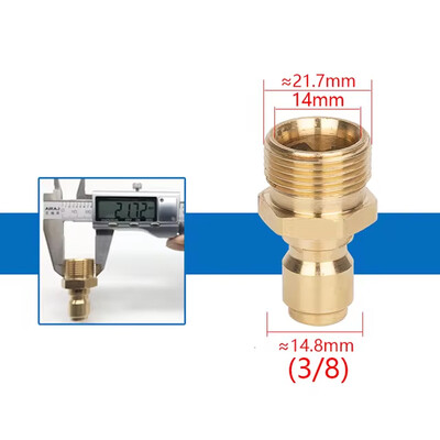 Magasnyomású mosó gyorscsatlakozó készlet M22 14 mm-től 3/8-ig tömlő gyorscsatlakozó illesztési adapter a nagynyomású mosópisztoly tömlőszivattyúhoz 5000 PSI