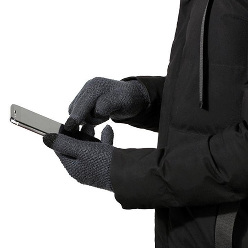 Jutiklinio ekrano rudens žiemos versija megztos vilnos plius aksomo storinančios lauko jojimo pirštinės vyrams Priedai Dovanos