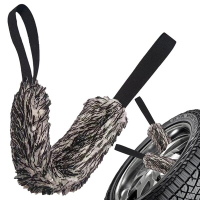 Prosop pentru spălarea roților de mașină Prosop de uscare a mașinii Prosop pentru roți cu curea lungă Perie portabilă de curățare a jantei cu două fețe cu curea lungă pentru casă