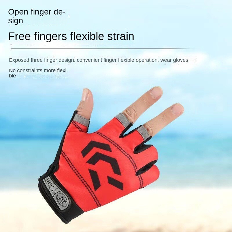 Ribolov Takeout Express Three Fingers Bare Fingers Muške i ženske rukavice Ice Silk Touch Screen Sportske biciklističke rukavice