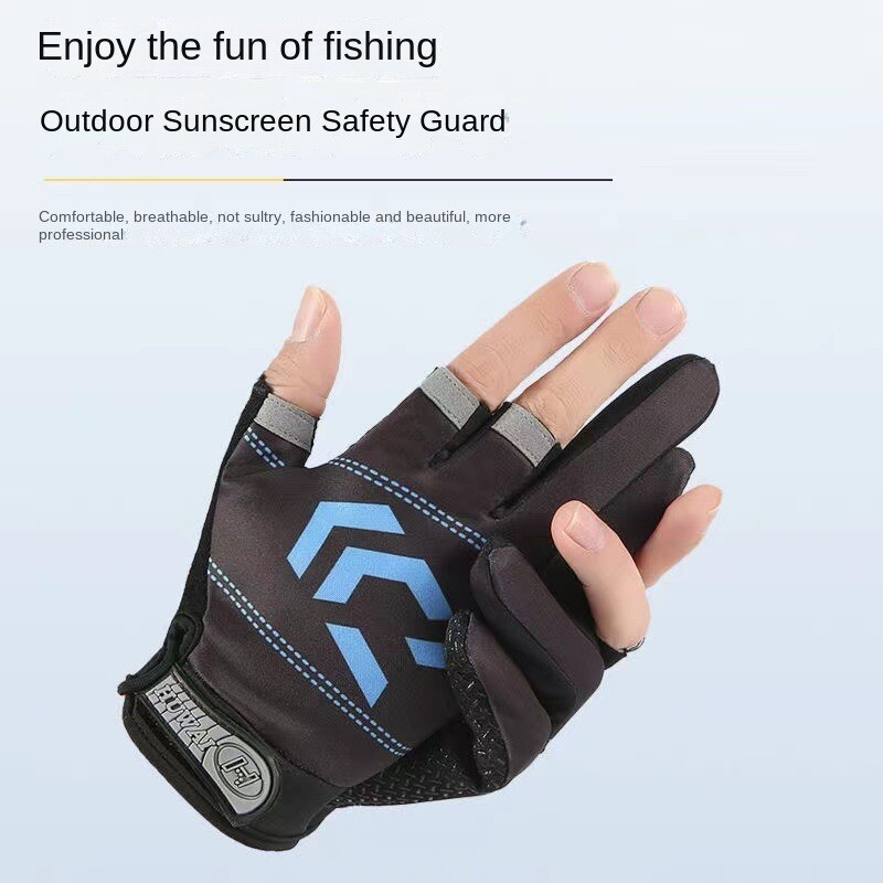 Ribolov Takeout Express Three Fingers Bare Fingers Muške i ženske rukavice Ice Silk Touch Screen Sportske biciklističke rukavice