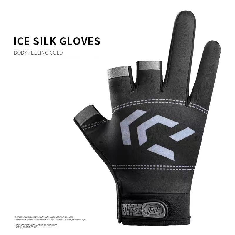 Ribolov Takeout Express Three Fingers Bare Fingers Muške i ženske rukavice Ice Silk Touch Screen Sportske biciklističke rukavice