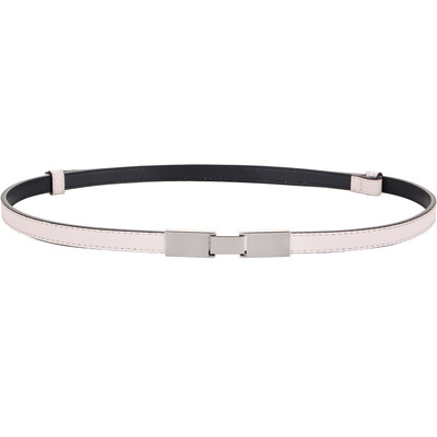 Novi ženski remeni za 2024. Mršavi mekani remeni od prave kože Podesivi tanki remen oko struka Srebrni metalik pojas s kopčom