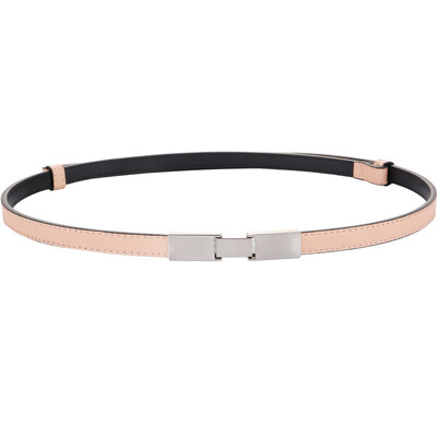 Novi ženski remeni za 2024. Mršavi mekani remeni od prave kože Podesivi tanki remen oko struka Srebrni metalik pojas s kopčom