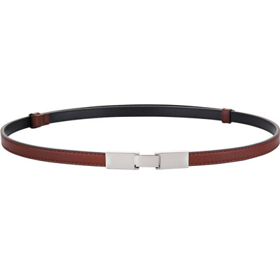 Novi ženski remeni za 2024. Mršavi mekani remeni od prave kože Podesivi tanki remen oko struka Srebrni metalik pojas s kopčom