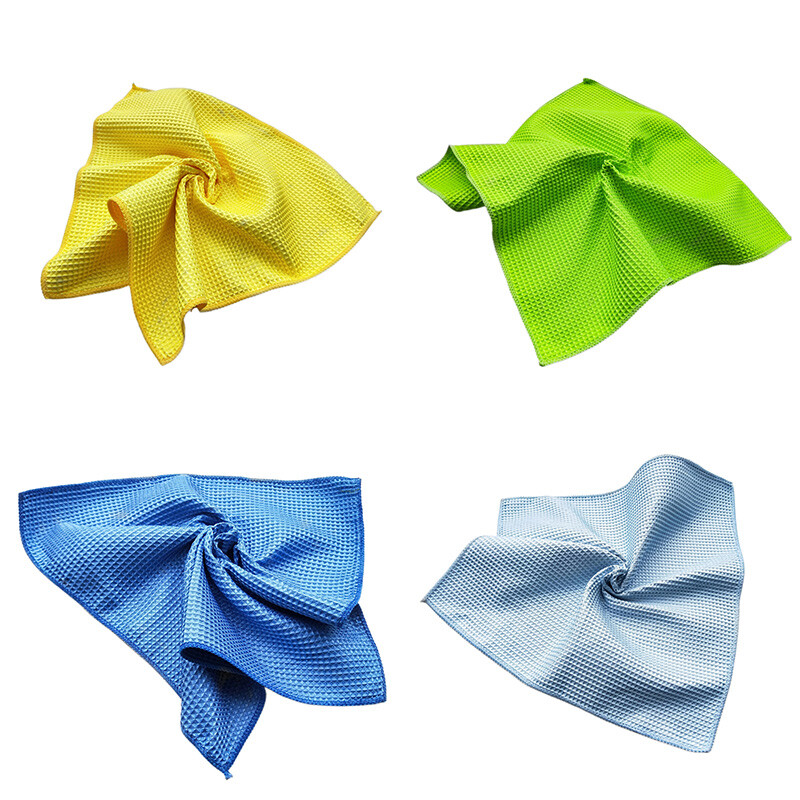 2 db/tétel autómosó törülköző üvegtisztító víz szárító mikroszálas részletező gofriszövésű ablaktisztítás 40*40cm-es