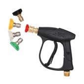 Didelio našumo naujiena aukšto slėgio trumpo pistoleto automobilių plovimo vandens purškimo pistoleto automobilių valiklis 1/4" greito prijungimo antgalis
