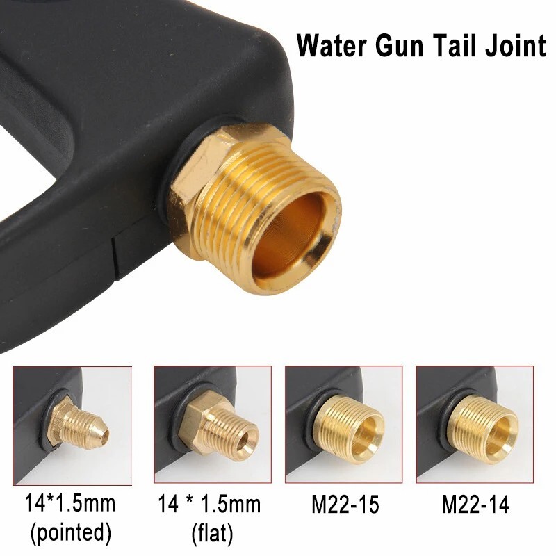 Didelio našumo naujiena aukšto slėgio trumpo pistoleto automobilių plovimo vandens purškimo pistoleto automobilių valiklis 1/4" greito prijungimo antgalis