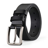 Мъжки PU LeatherAlloy Квадратна катарама Бизнес колани за свободното време Мъжки известни марки Луксозни дизайнерски дънки Черно-кафяви колани за мъже