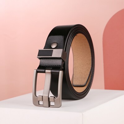 Cureaua de afaceri pentru bărbați din piele Curele de rochie din piele de epocă clasică, blugi, curea ajustabilă, neagră, maro, autentică, cu cataramă cu țevi