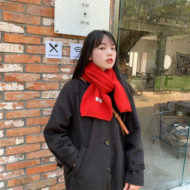 Zimski topli šal za pletenje Ženski jednobojni šal od kašmira Muški debeli šalovi od pašmine Omotači Pokrivač za van Echarpe Bufanda