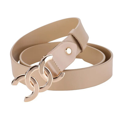 Új divat női öv arany/ezüst csatos övek fekete valódi bőr öv divat ruha nadrág farmer övek női