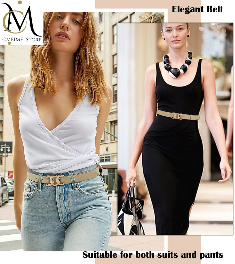 Új divat női öv arany/ezüst csatos övek fekete valódi bőr öv divat ruha nadrág farmer övek női