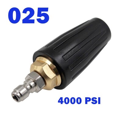 4000 PSI forgó turbófúvókás permetező nyomáshoz 1/4" gyorscsatlakozóval 025 030 035 040 vízsugár